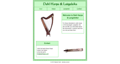 Desktop Screenshot of dahlharps.com