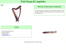 Tablet Screenshot of dahlharps.com